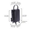 10L/ 2.64Gal Insulated Beverage Dispenser 304 Stainless Steel Insulated Thermal Hot and Cold Drink Beverage Dispenser with Thermometer for Wedding Party Bar(Oval) view 3