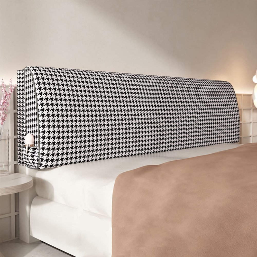 Cotton Fleece Headboard Cushion Wall Pillow Large Bedside Backrest Reading Pillow Lumbar Bolster Removable Cover for Bench Day Bed Bunk Bed,A,No headboard Full 47.2"