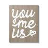 Stupell Industries You Me Us Romantic Love Grain Pattern Cursive Canvas Wall Art, Design By Daphne Polselli view 1