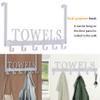 Over The Door Hooks, Towel Rack for Bathroom, Door Mount Towel Hooks Bath Towel Hanger for Bedroom Kitchen Pool Beach Towels Bathrobe Wall Mount Towel Holder for Bathrooms (6 Hooks, Silver Grey) view 2