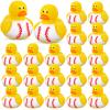 Deekin 24 Pcs Rubber Ducks 2 Inch Bulk Sport Party Favors for Team Events Decorations Birthday Party Gift (Baseball) view 1