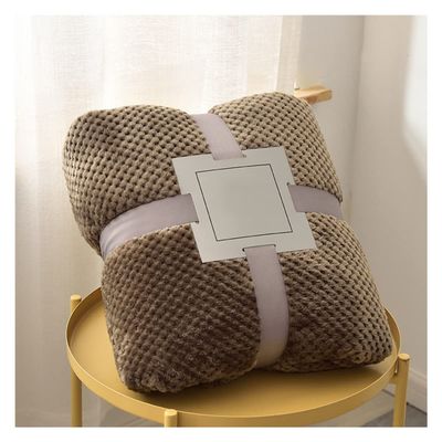 Blanket Queen Size Soft Plaid Flannel Blanket Warm Fleece Throw Blankets SOFE Cover Blanket Travel Pillows (Color : Dark Coffee, Size : 45x65cm for pet)