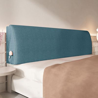 Cotton Fleece Headboard Cushion Wall Pillow Large Bedside Backrest Reading Pillow Lumbar Bolster Removable Cover for Bench Day Bed Bunk Bed,B,No headboard King 70.8"