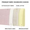 Cotton Fleece Headboard Cushion Wall Pillow Large Bedside Backrest Reading Pillow Lumbar Bolster Removable Cover for Bench Day Bed Bunk Bed,B,No headboard King 70.8" view 2