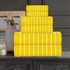 CASA COPENHAGEN Ecstatic 6 Pieces Towel Set- Butter Yellow, 600 GSM 2 Bath Towel 2 Hand Towel 2 Washcloth, Designed in Denmark Made of Soft Egyptian Cotton for Bathroom, Kitchen & Shower. view 2