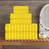 CASA COPENHAGEN Ecstatic 6 Pieces Towel Set- Butter Yellow, 600 GSM 2 Bath Towel 2 Hand Towel 2 Washcloth, Designed in Denmark Made of Soft Egyptian Cotton for Bathroom, Kitchen & Shower. view 3