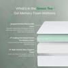 MLILY EGO White 12 inch King Memory Foam Mattress, Gel Green Tea Mattress Bed in a Box, Made in USA, CertiPUR-US Certified, 76"x80", Medium Firm view 3
