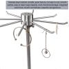 LXBAMKEA Stainless Steel Hanging Hook Display Stands, Countertop Rotating Jewelry Rack, Necklace Holder, Handbag Scarf Keyring Bracelet Earrings Storage Rack, Shop Retail Organizers view 3