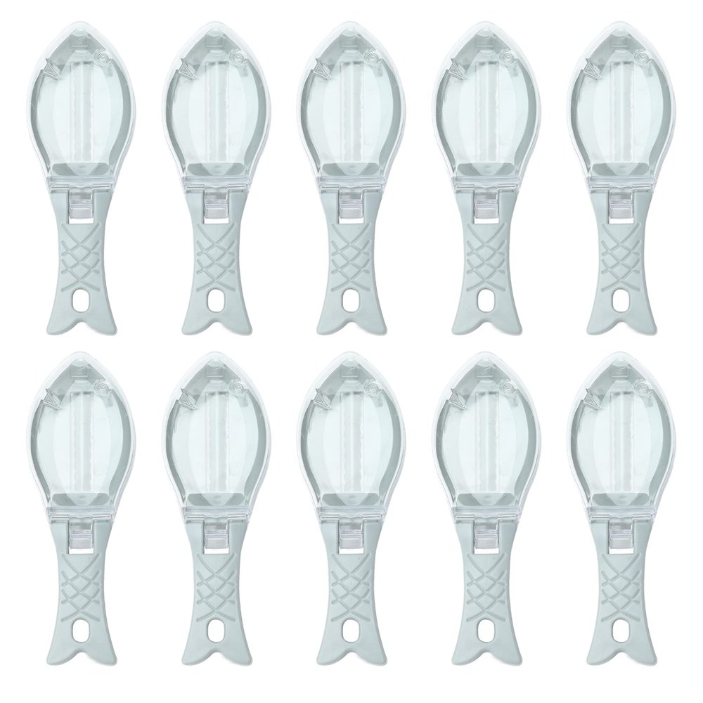 10Pcs Fish Scale Remover,Fish Scaler, Fast Remove Fish Skin Brush Plastic Fish Scales Graters Scraper,Fish Descaler Tool Skin Brush Kitchen Cooking Tools, Fish Scaler,10Pcs Fish Scale Remover, F