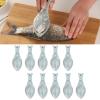 10Pcs Fish Scale Remover,Fish Scaler, Fast Remove Fish Skin Brush Plastic Fish Scales Graters Scraper,Fish Descaler Tool Skin Brush Kitchen Cooking Tools, Fish Scaler,10Pcs Fish Scale Remover, F view 3