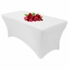 10FT Spandex White Tablecloth for Rectangle Tables - Stretch Table Cover for Standard Folding Table,Spandex Fitted Table Clothes for 10 Foot Rectangle Tables, Elastic Table Cover for Christmas view 1