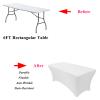 10FT Spandex White Tablecloth for Rectangle Tables - Stretch Table Cover for Standard Folding Table,Spandex Fitted Table Clothes for 10 Foot Rectangle Tables, Elastic Table Cover for Christmas view 4