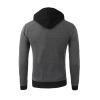 Men's Double Zipper Turtleneck Fleece Hoodie Lightweight Zip Up Hooded Jacket Long Sleeve Sweatshirt with Pocket (Dark Grey,X-Small) view 3