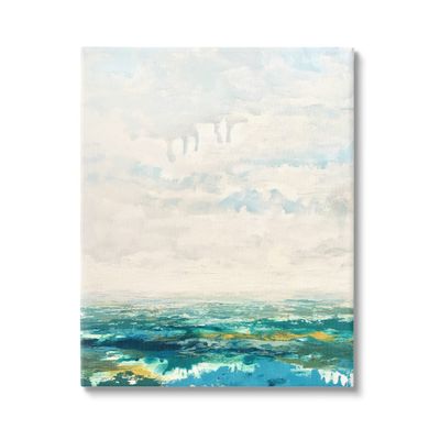 Stupell Industries Abstract Aerial Landscape Fluffy Clouds Distant Fields Canvas Wall Art, Design By Claire Cormany