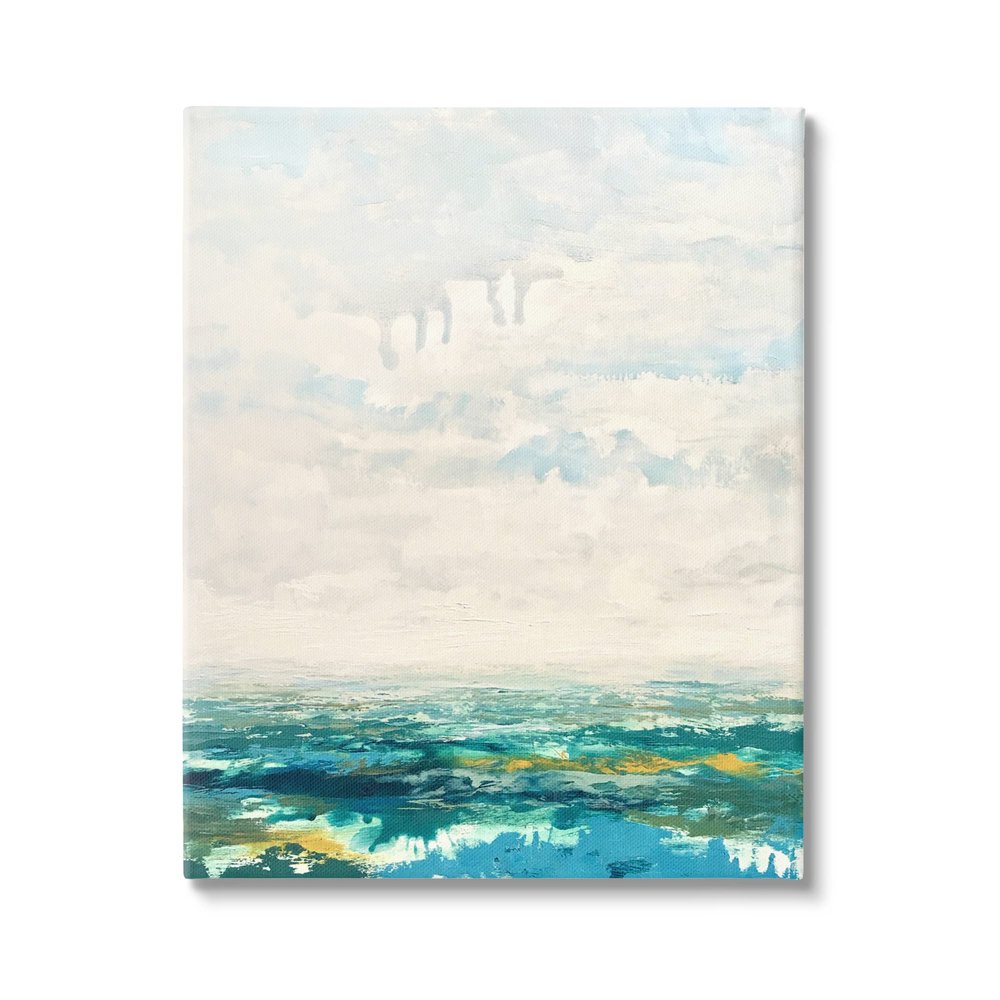 Stupell Industries Abstract Aerial Landscape Fluffy Clouds Distant Fields Canvas Wall Art, Design By Claire Cormany