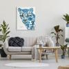 Stupell Industries Clouded Leopard Collaged Blue Patterns Wildlife Animal Canvas Wall Art, Design By Lisa Morales view 3