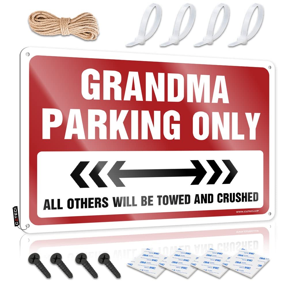 Bar Posters Grandma Parking Only Tin Sign Gifts For Home Decor Adult Signs For Man Cave (Size : 20X30CM)