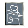 Stupell Industries Abstract Squiggle Shape Contemporary Paint Stroke Design Floating Framed Wall Art, Design By Nina Blue view 1