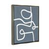 Stupell Industries Abstract Squiggle Shape Contemporary Paint Stroke Design Floating Framed Wall Art, Design By Nina Blue view 2