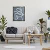 Stupell Industries Abstract Squiggle Shape Contemporary Paint Stroke Design Floating Framed Wall Art, Design By Nina Blue view 3