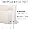Artificial Leather Headboard Backrest Wall Pillow Large Bedside Cushion Bed Rest Bolster Headrest Upholstered Lumbar Cushion with Removable Cover,A,No headboard Full 47.2" view 4