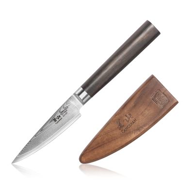 Cangshan HAKU Series 3.5-Inch Paring Knife with Sheath, Forged X-7 Damascus Steel, 501097
