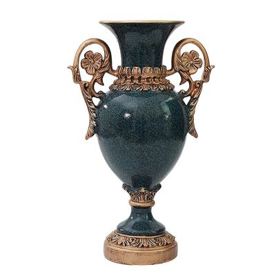 Elegant Large Flower Vases Table Centerpiece for Kitchen Dining Living Room Home Decor, European RetroTall Big Resin Flowers Chinese Vases for Bedroom Decorations, Christmas Wedding Gift 16in9.8in