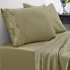1800 Thread Count Sheet Set  Soft Egyptian Quality Brushed Microfiber Sheets  Luxury Bedding Set with Flat Sheet, Fitted Sheet, 2 Pillow Cases, Olive, California King Size (Pack of 12) view 1
