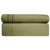 1800 Thread Count Sheet Set  Soft Egyptian Quality Brushed Microfiber Sheets  Luxury Bedding Set with Flat Sheet, Fitted Sheet, 2 Pillow Cases, Olive, California King Size (Pack of 12) view 2