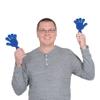 Beistle Blue Hand Clappers  12 Pack, Plastic Hand Clapper Noisemakers for Celebrations, Events, Sports Teams, Rallies, & Group Activities, 7" view 3