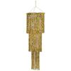Beistle 3-Tier Shimmering Gold Chandelier Metallic Tinsel Fringe Hanging Decoration for Photo Booth Backdrops Elegant Events, Birthday Parties, Engagement Anniversary & Wedding Celebrations, 4 Ft view 1