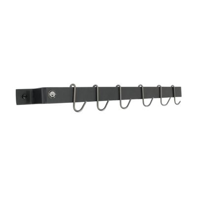 Enclume Handcrafted 36" Easy Mount, 6 Hooks, Graphite Wall Rack