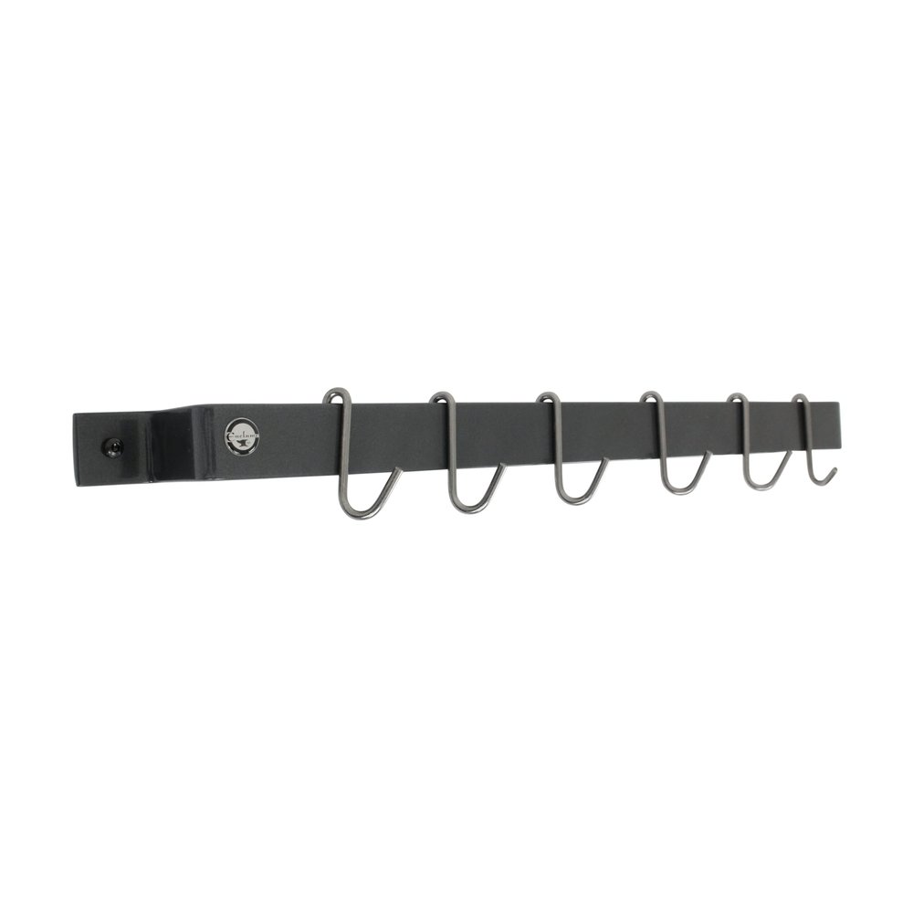 Enclume Handcrafted 36" Easy Mount, 6 Hooks, Graphite Wall Rack
