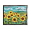 Stupell Industries Collaged Sunflower Field Abstract Layered Ephemera Meadow Floating Framed Wall Art, Design By Traci Anderson view 1