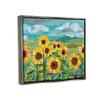 Stupell Industries Collaged Sunflower Field Abstract Layered Ephemera Meadow Floating Framed Wall Art, Design By Traci Anderson view 2