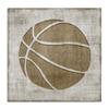 Stupell Industries 'Rustic Basketball Silhouette Shape Sports Team Ball ', Canvas Art, 17 x 17 Inches, Easy to Hang and Sturdy, Made in USA, by Natalie Carpentieri view 1