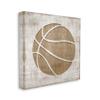 Stupell Industries 'Rustic Basketball Silhouette Shape Sports Team Ball ', Canvas Art, 17 x 17 Inches, Easy to Hang and Sturdy, Made in USA, by Natalie Carpentieri view 2