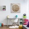 Stupell Industries 'Rustic Basketball Silhouette Shape Sports Team Ball ', Canvas Art, 30 x 30 Inches, Easy to Hang and Sturdy, Made in USA, by Natalie Carpentieri view 3