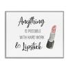 'Anything Possible With Lipstick Glam Makeup'| Framed Giclee Art view 1