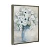 Stupell Industries Mixed White Peonies & Poppies Bouquet Traditional Painting Floating Framed Wall Art, Design By Sally Swatland view 2