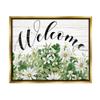 Stupell Industries Welcome Rustic Planked Sign White Flower Blossoms Floating Framed Wall Art, Design By Cindy Jacobs view 1