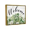 Stupell Industries Welcome Rustic Planked Sign White Flower Blossoms Floating Framed Wall Art, Design By Cindy Jacobs view 2