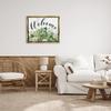 Stupell Industries Welcome Rustic Planked Sign White Flower Blossoms Floating Framed Wall Art, Design By Cindy Jacobs view 3