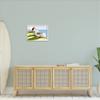 Stupell Industries Quaint Seaside Cottages Overlooking Vast Ocean Landscape Framed Wall Art, Design By Tina Finn view 2