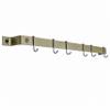 Enclume Handcrafted 30" Easy Mount, 6 Hooks, Brass Wall Rack view 1