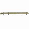 Enclume Handcrafted 30" Easy Mount, 6 Hooks, Brass Wall Rack view 2