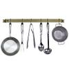 Enclume Handcrafted 30" Easy Mount, 6 Hooks, Brass Wall Rack view 4