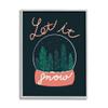 Stupell Industries Let It Snow Seasonal Winter Globe Candy Cane Text Framed Wall Art, Design By Dominika Godette view 1
