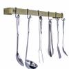 Enclume Handcrafted 24" Utensil Bar, 6 Hooks, Brass Wall Rack view 3