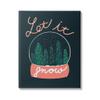 Stupell Industries Let It Snow Seasonal Winter Globe Candy Cane Text Canvas Wall Art, Design By Dominika Godette view 1